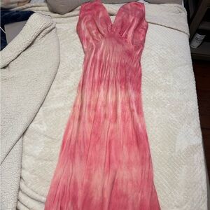 Chic Pink Ombre Maxi Dress